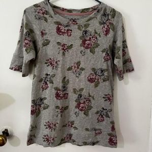 Loft Grey-floral quarter length shirt... Size=Extra small